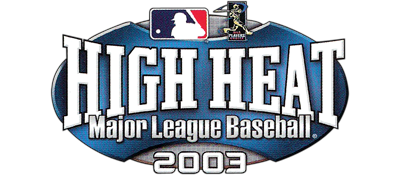 High Heat Major League Baseball 2003 title screen for Playstation 2